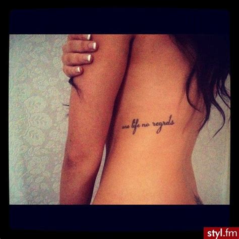 No Regrets Quotes Tattoo