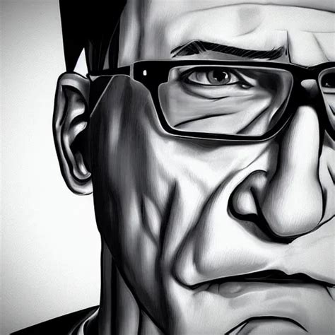 King Of The Hill Hank Hill Photorealistic Portrait Stable