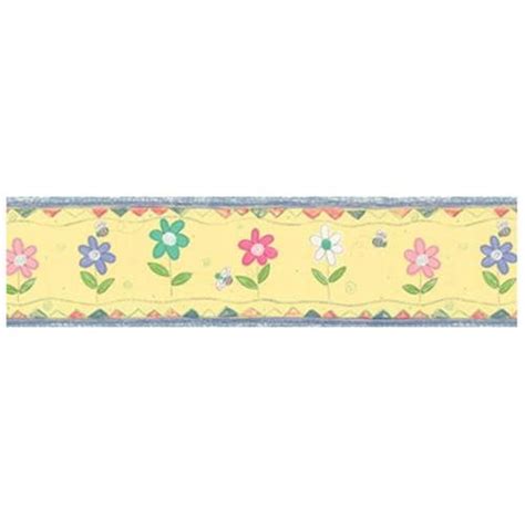 Free Download Daisy Prepasted Wall Border Bumble Bees Daisies Flowers