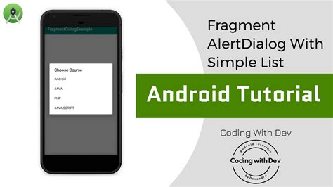 Android Fragment Dialog Example Alert Dialog Box With Listview In
