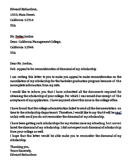 8 Sample Appeal Letter Template Mous Syusa Pertaining To Financial