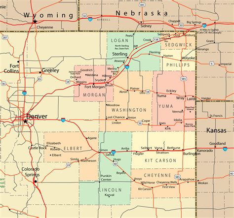 Northeast Colorado Map Colorado • Mappery