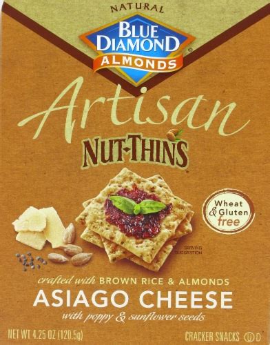 Blue Diamond Asiago Cheese Nut Thins Cracker Snacks 425 Oz Kroger