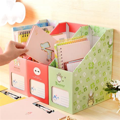 Diy paper board storage box x 1. Fashion DIY CardBoard Storage Box student hostel Pen ...