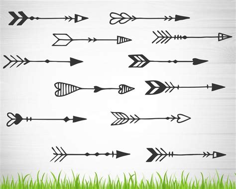 Straight Arrows Svg File Tribal Cricut File Arrows Etsy
