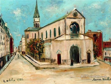 Maurice Utrillo Notre Dame De Clignancourt Oil Painting Reproductions