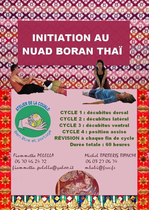 Initiation Au Massage Traditionnel Thaïlandais Atelier De La Coualo