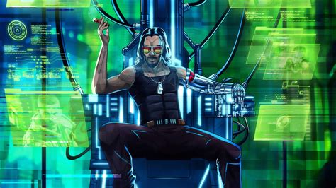 4k wallpapers will be coming soon. Download Cyberpunk 2077, Keanu Reeves, video game, artwork ...