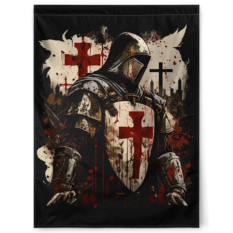 knights templar flag warrior masonic vibe