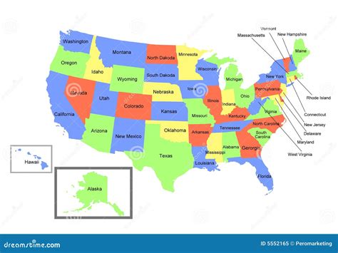 Map Of The United States Royalty Free Stock Photo Image 5552165