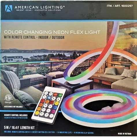 American Lighting Color Changing Neon Flex Light With Remote Control