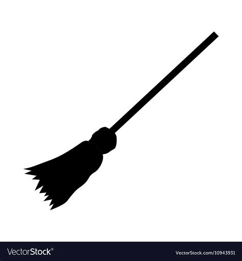 Witch Broom Icon Simple Style Royalty Free Vector Image