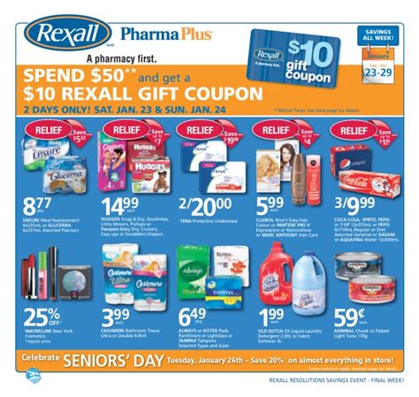 Canadian Coupons Rexall 10 T Coupon When You Spend 50 Canadian