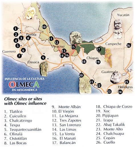 Maps Showing The Distribution Of Olmec Sites