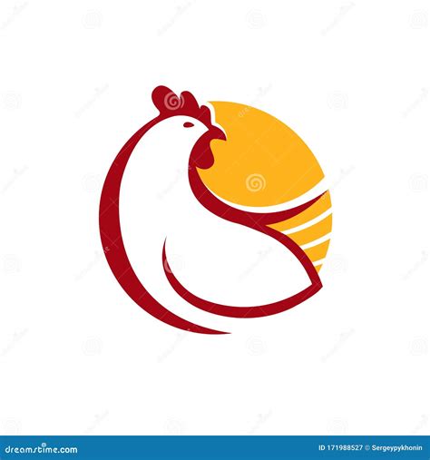 Logo De Pollo Símbolo Animal De Granja O Vector De Etiqueta Ilustración