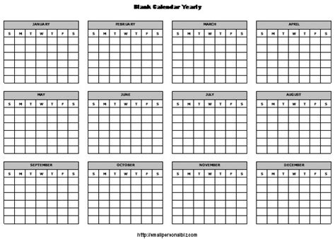 12 Months Calendars Printable Editable Free Calendar Template