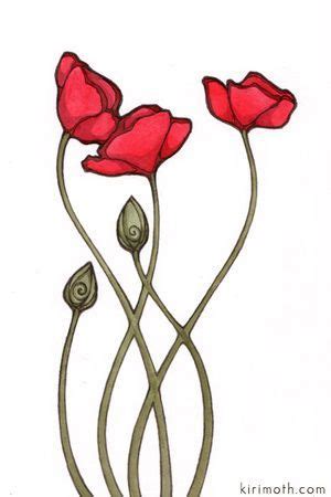 You can try working these embroidery designs on a baby blanket or a kid's frock or on table linen but my favorite place for these designs are embroidered. art nouveau poppy - Google Search | Art nouveau flowers ...