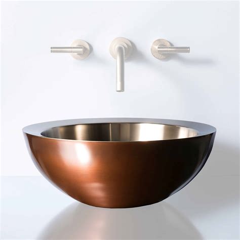 Copper, 40+lbs copper ingots hand poured. Stone Forest Copper/Stainless Vessel Sink - Decora Loft