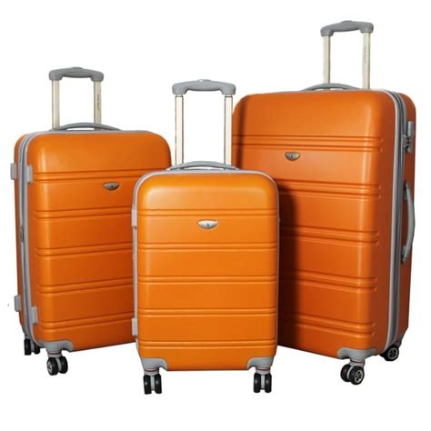 3 Piece Lightweight Expandable Hardside Spinner Luggage Set Overstock
