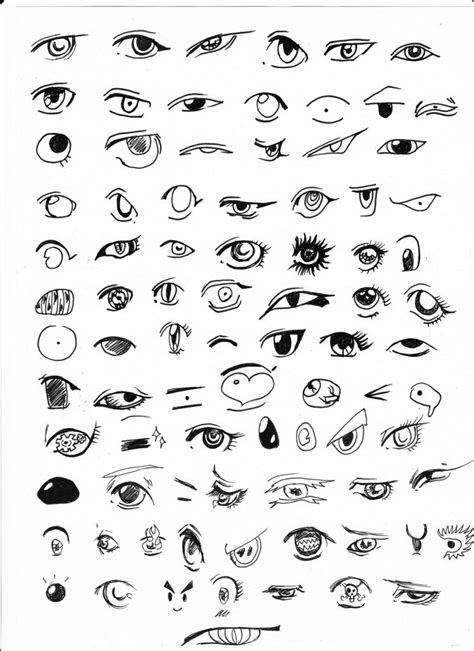 Then, add curved lines to both sides of the circle to make an eye shape. +85 eyes references+ by Ace093.deviantart.com on ...