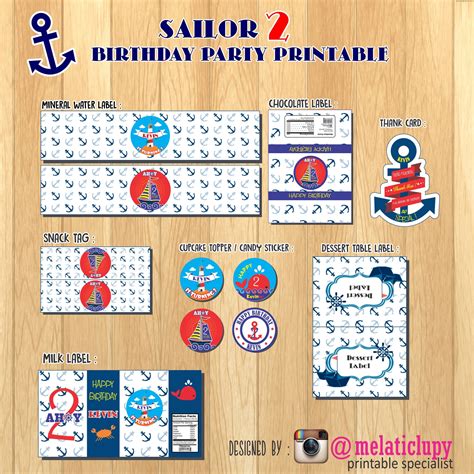 Jadi bunda tinggal pilih desain sesuai selera, dan ganti nama sesuai nama anak. Jual Paket Stiker & Label Ulang Tahun Anak tema Sailor 2 ...