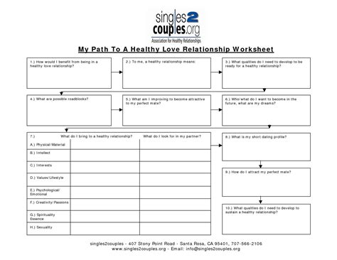 A Building Healthy Relationships Worksheets Is A Few Short