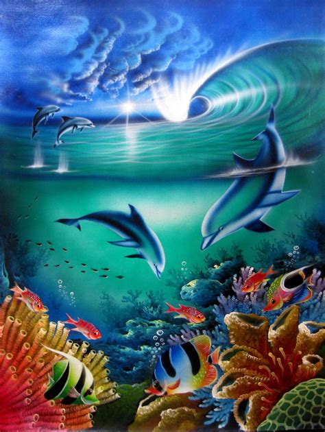 Seascapes Gallery Art For Sale Ocean And Dolphins Sealife Sea Life