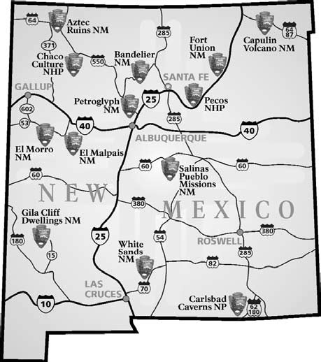 29 New Mexico National Parks Map Maps Database Source