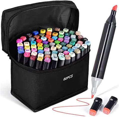Oleep Brush Markers 72 Colors Art Sketch Graphic Dual Tips Permanent