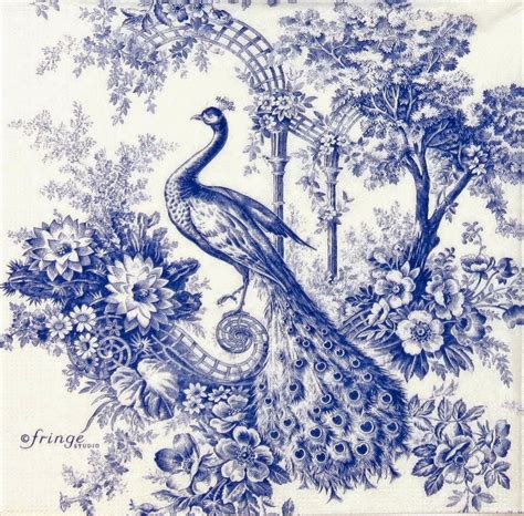 Blueandwhitequenalbertini Decoupage Paper Birds French Print Antique