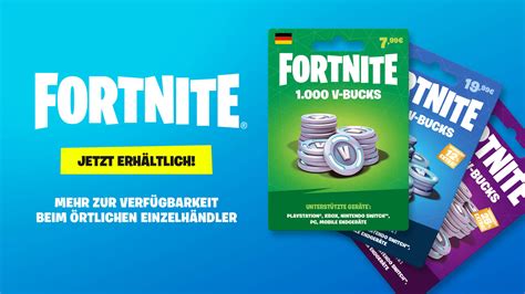 V Bucks Karten Von Fortnite Demnächst Im Einzelhandel Erhältlich