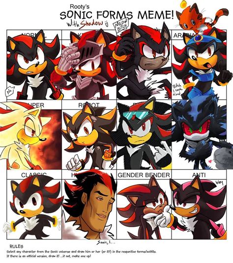 Sonic Memes Shadows Forms Shadow The Hedgehog Sonic Sonic Fan