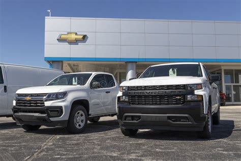 Chevrolet Commercial Heavy Duty Pickup Trucks On Display At A