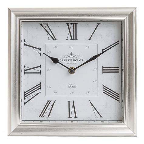 Patton Wall Decor 10 Brushed Silver Roman Numeral Square Tabletop