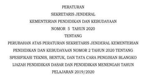 Juknis Penulisan Ijazah 2020 Smp Negeri 19 Semarang