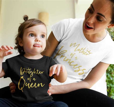 Camiseta Mama E Hija Queen And Princess Tenvinilo