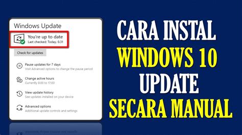 Cara Menginstal Windows 10 Update Secara Manual Di 2020 Youtube