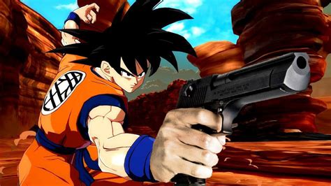 Dragon Ball Fighterz Base Goku With Gun Blank Template Imgflip