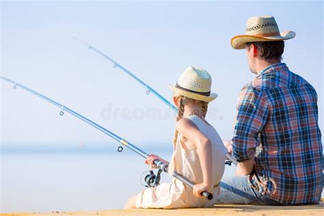 Father And Daughter Fishing Stock Photo Image Of Holiday Child 50562928