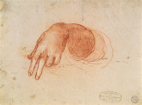 Study Of A Hand Leonardo Da Vinci As Art Print Or Hand Painted Oil
