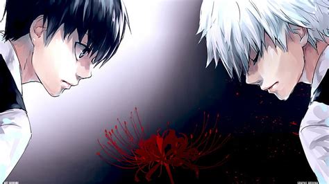 Hd Wallpaper Anime Tokyo Ghoul Black Hair Boy Flower Grey Eyes