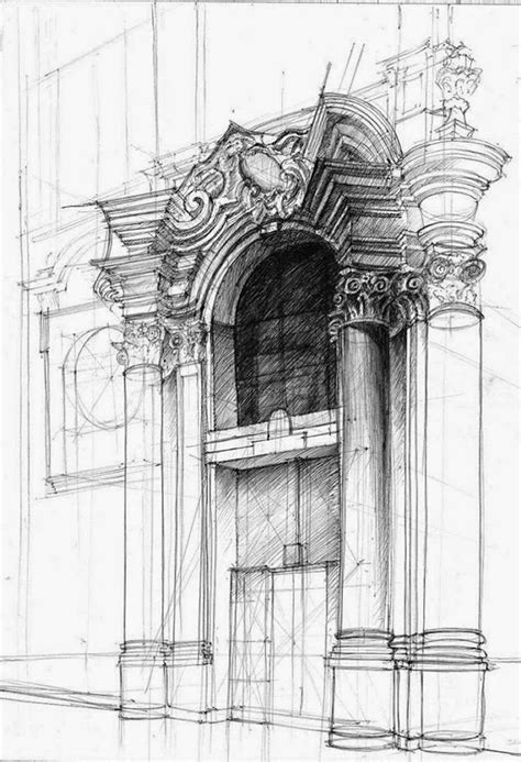 Architectural Drawings Of Historic Buildings Architecture Drawing Art