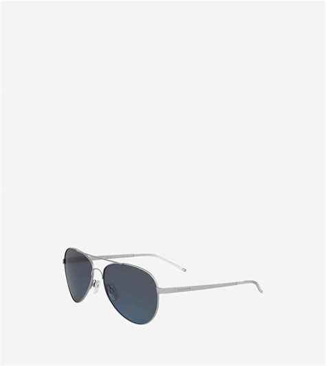 ZerØgrand Aviator Sunglasses In Silver Cole Haan