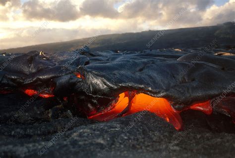 Pahoehoe Lava Kilauea Hawaii Stock Image C0091942 Science