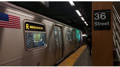 Mta R160 R Shuttle R Express Trains At 36 St Youtube