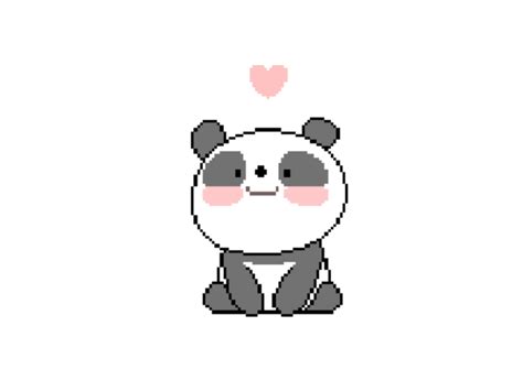 Panda Pixel Pixelart Kawaii Freetoedit Sticker By Zzznxny
