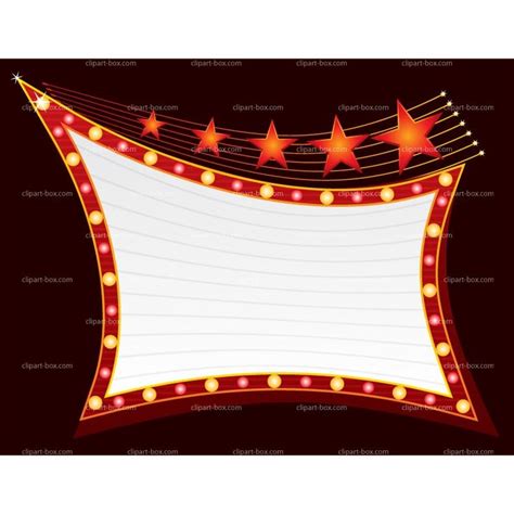 Now Showing Marquee Sign Clipart Vector Graphics Design Neon Stock
