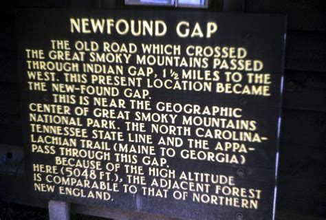 Free Vintage Stock Photo Of Newfound Gap Sign Vsp