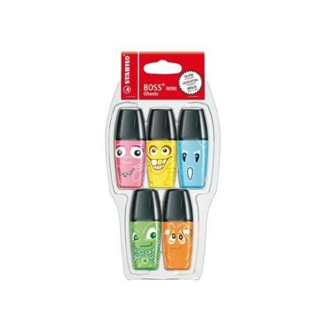 Stabilo Boss Mini Ghosts Highlighter Pen Set Assorted Colours Hanging