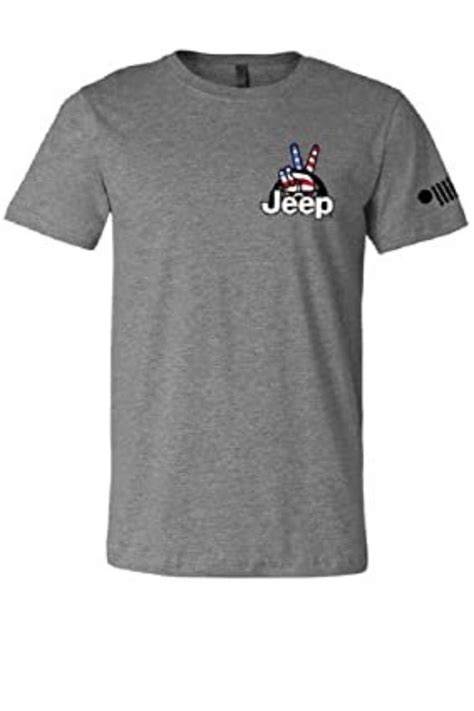 Jeep Wave T Shirt For Men Heather Grey Premium Cotton Tees Mens